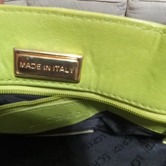 Vintage Lime Green "Lodis" Italian large purse - Picture 3 of 6